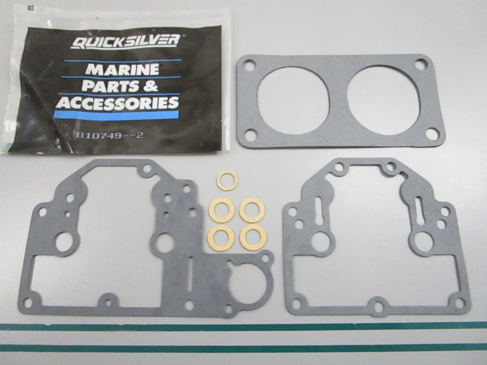 NEW OEM 810749-2 Mercury Quicksilver Carburetor Gasket Kit 0810