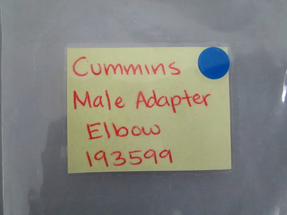 *NEW OEM* 0820 Cummins Male Adaptor Elbow 193599