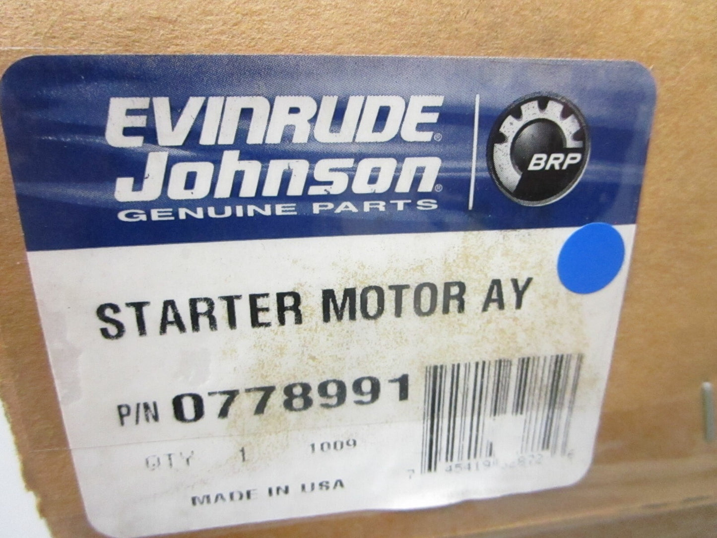 *NEW OEM* 0720 OMC Johnson Evinrude Starter Motor Assembly 778991 0778991