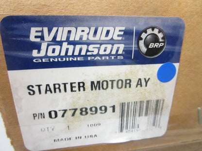 *NEW OEM* 0720 OMC Johnson Evinrude Starter Motor Assembly 778991 0778991