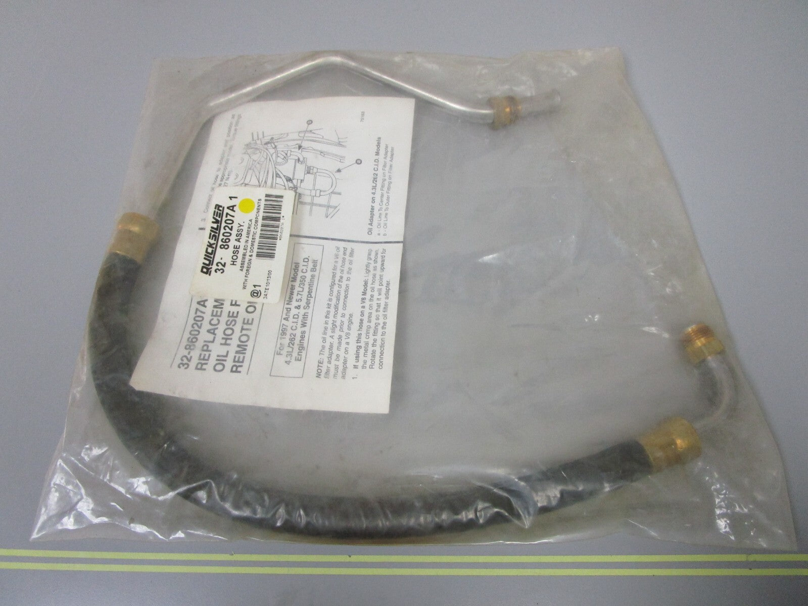 *NEW OEM* 0720 Mercury Quicksilver Hose Assembly 32-860207A1