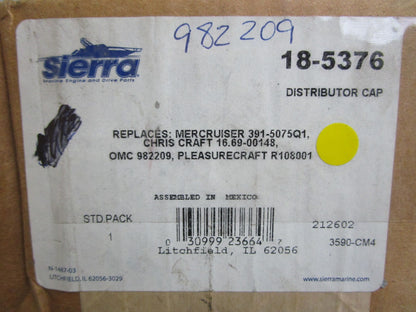 *NEW* 0820 Sierra Distributor Cap 18-5376 Replaces: 391-507Q1, 982209