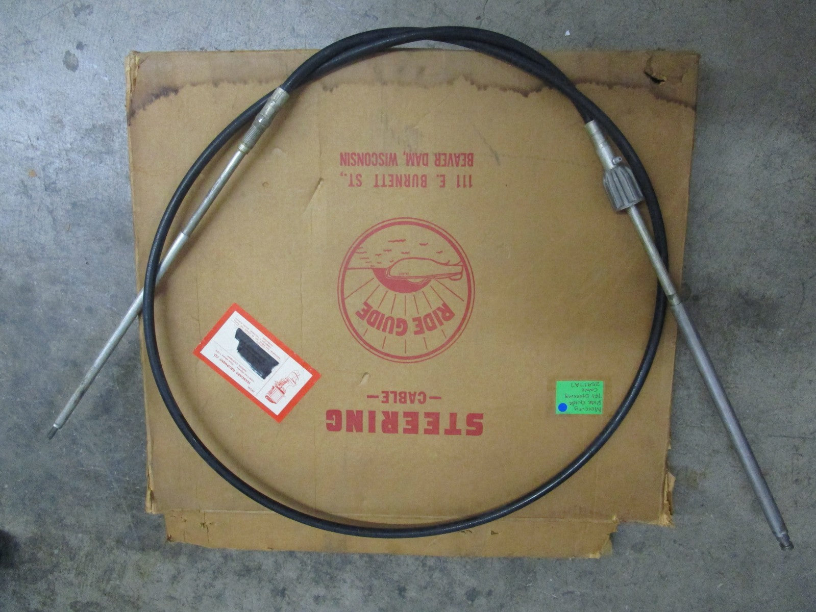 *NEW OEM* 0820 Mercury Ride Guide 7' Steering Cable 25917A7
