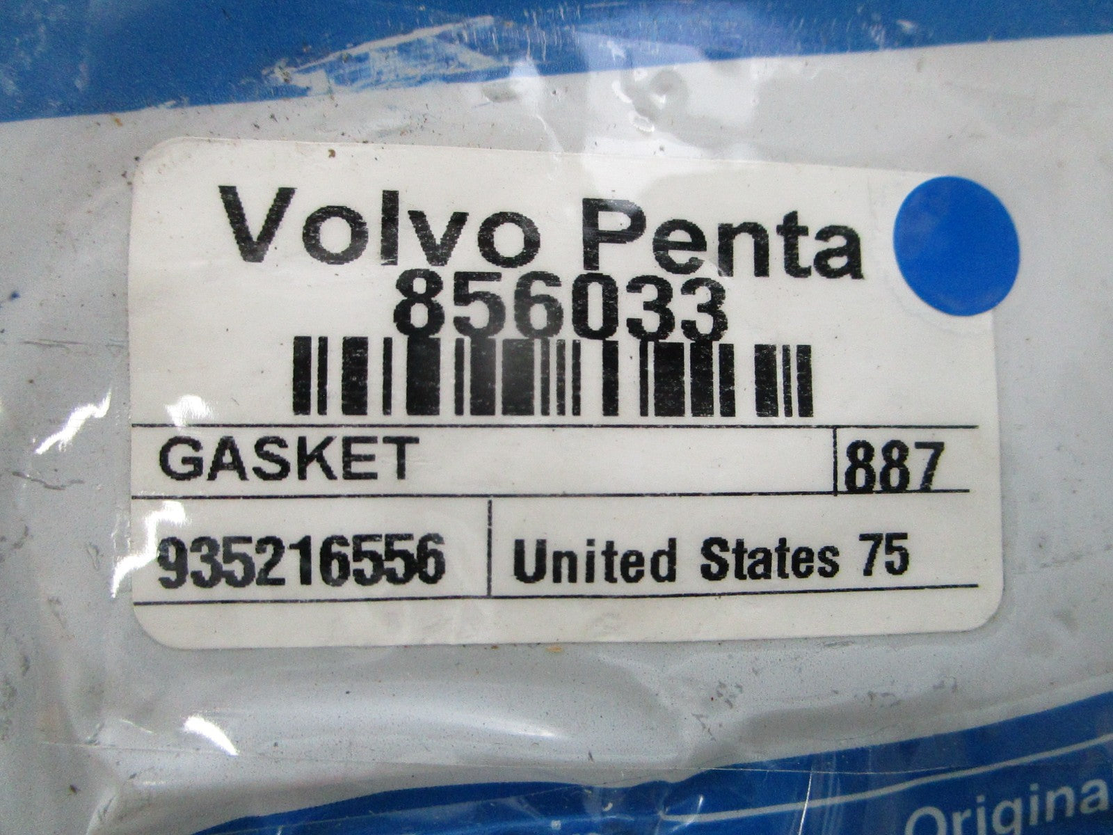 NEW OEM Volvo Penta 856033 Gasket 0810