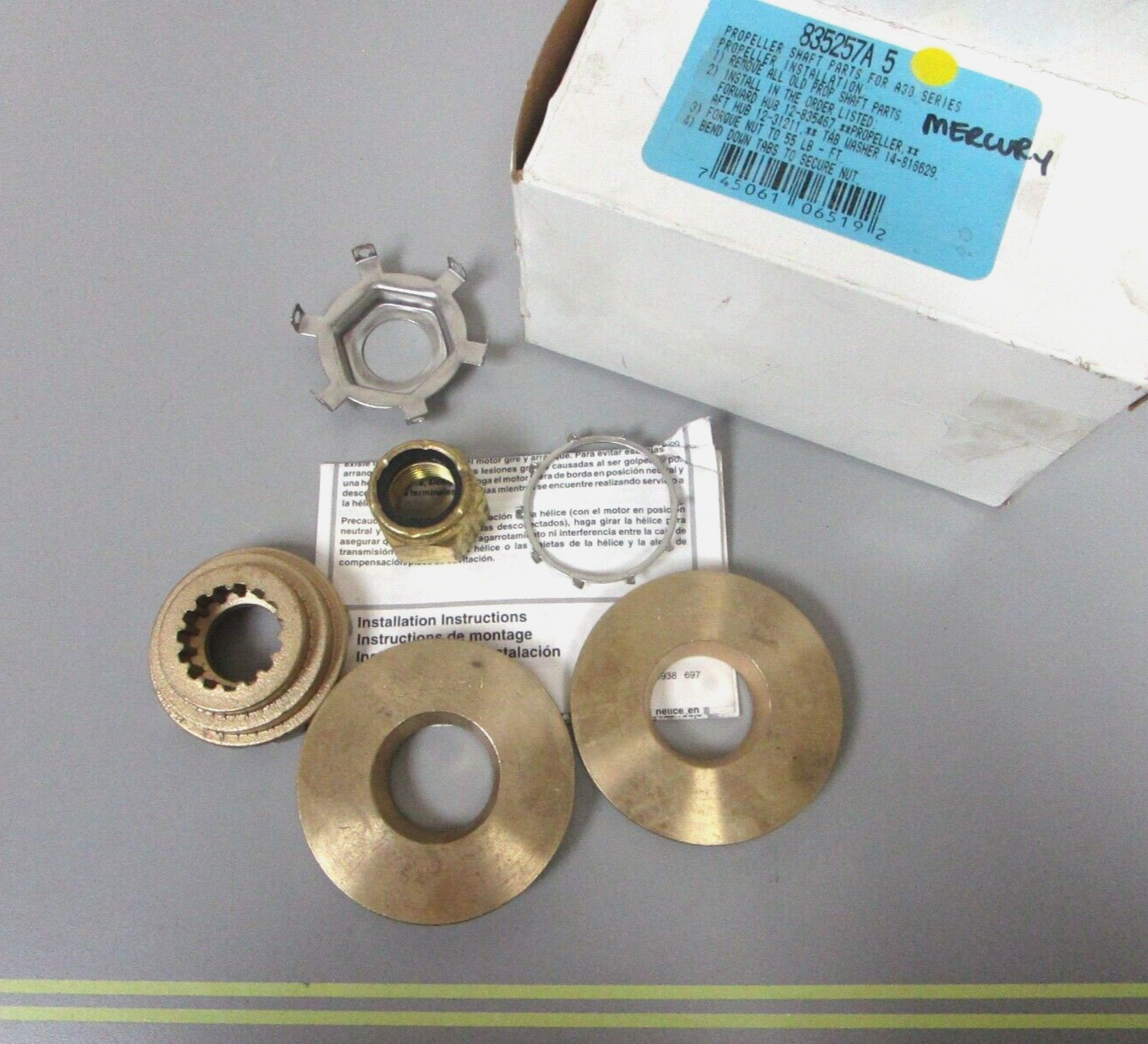 *NEW OEM* 0720 Mercury Quicksilver Prop Shaft Hardware Kit 835257A5