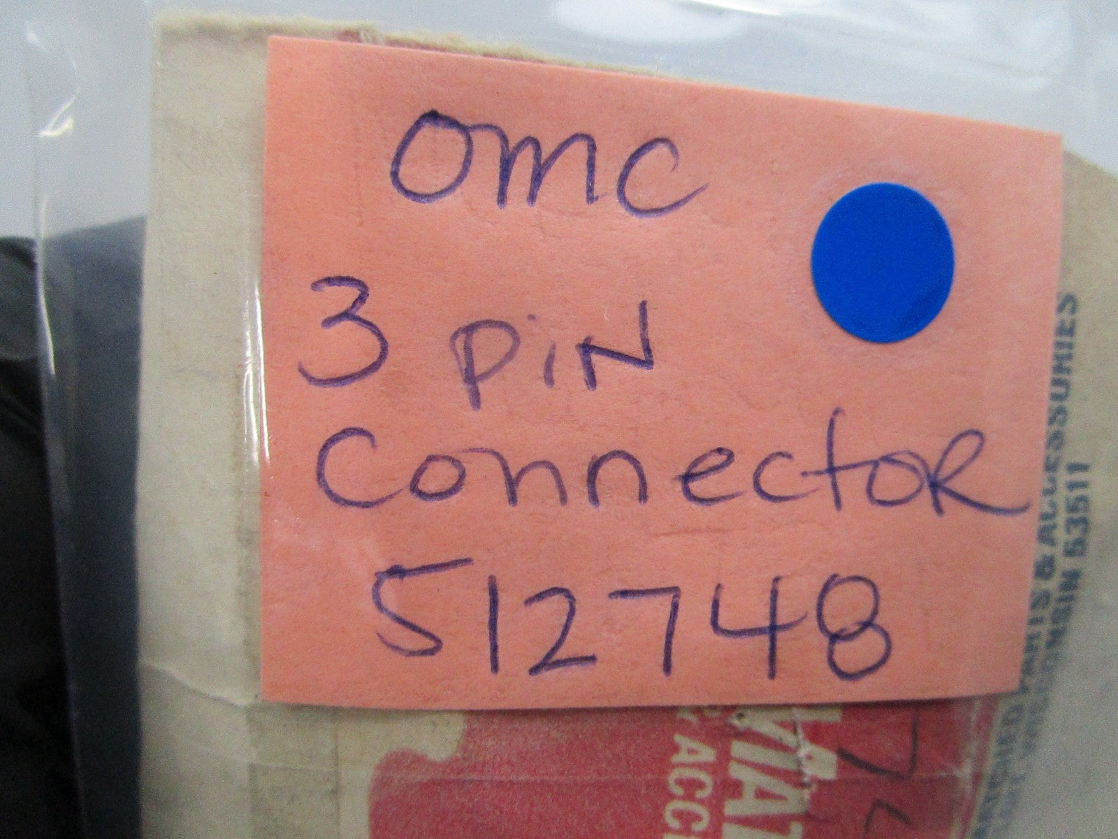 NEW OEM (LOT OF 2) OMC Johnson Evinrude 512748 0512748 3 Pin Connector 0810
