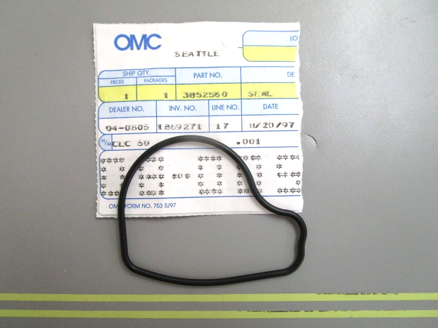 *NEW OEM* 0750 OMC Johnson Evinrude SEAL 3852560