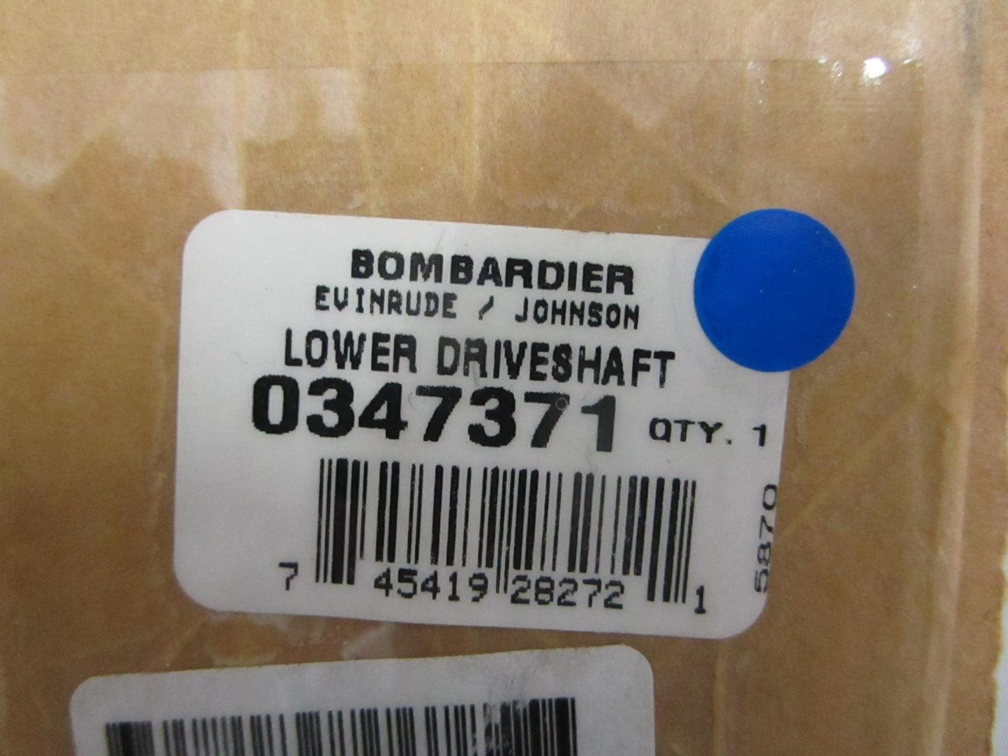 *NEW OEM* 0820 OMC Johnson Evinrude Lower Driveshaft 347371 0347371