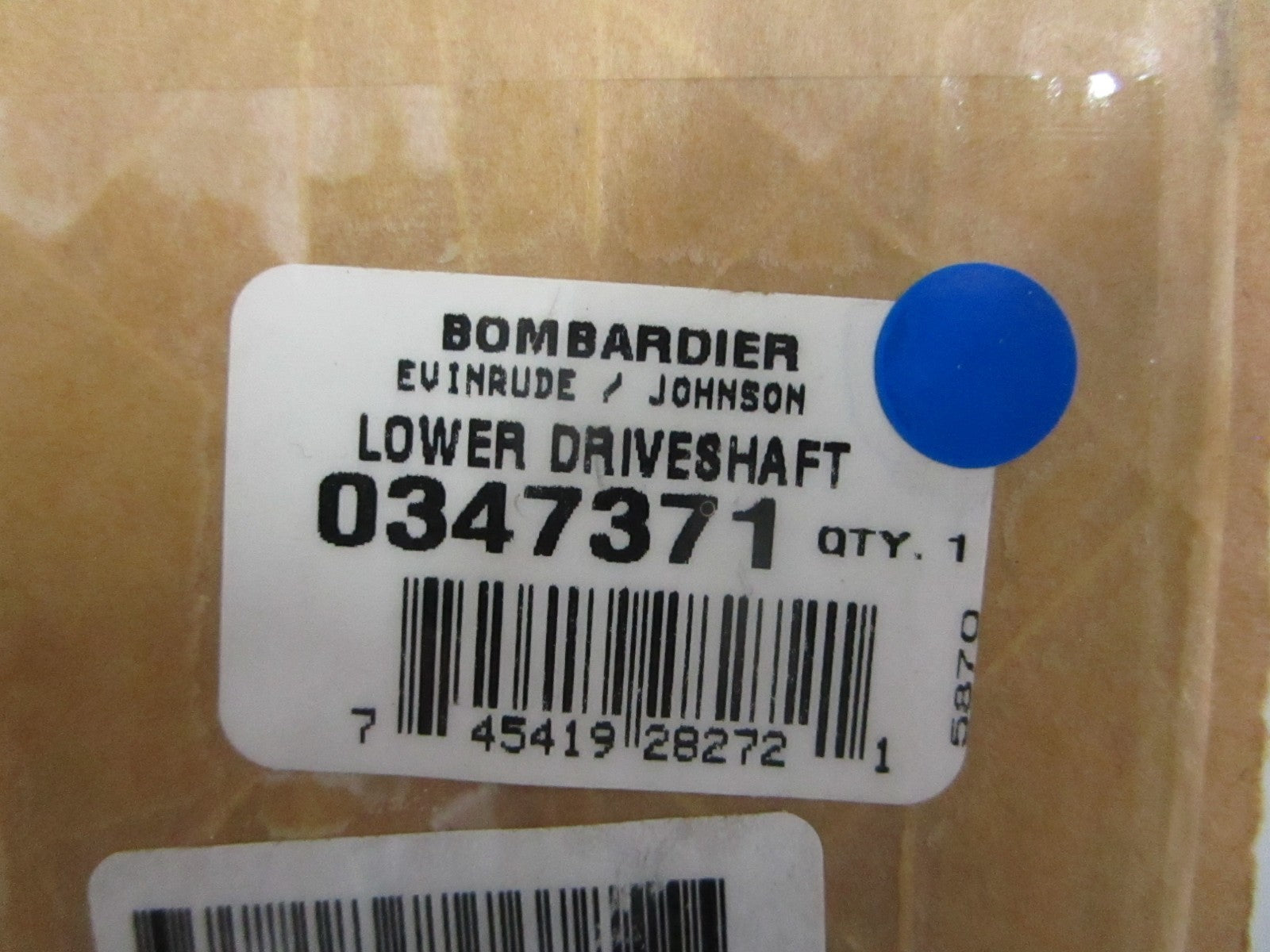 *NEW OEM* 0820 OMC Johnson Evinrude Lower Driveshaft 347371 0347371