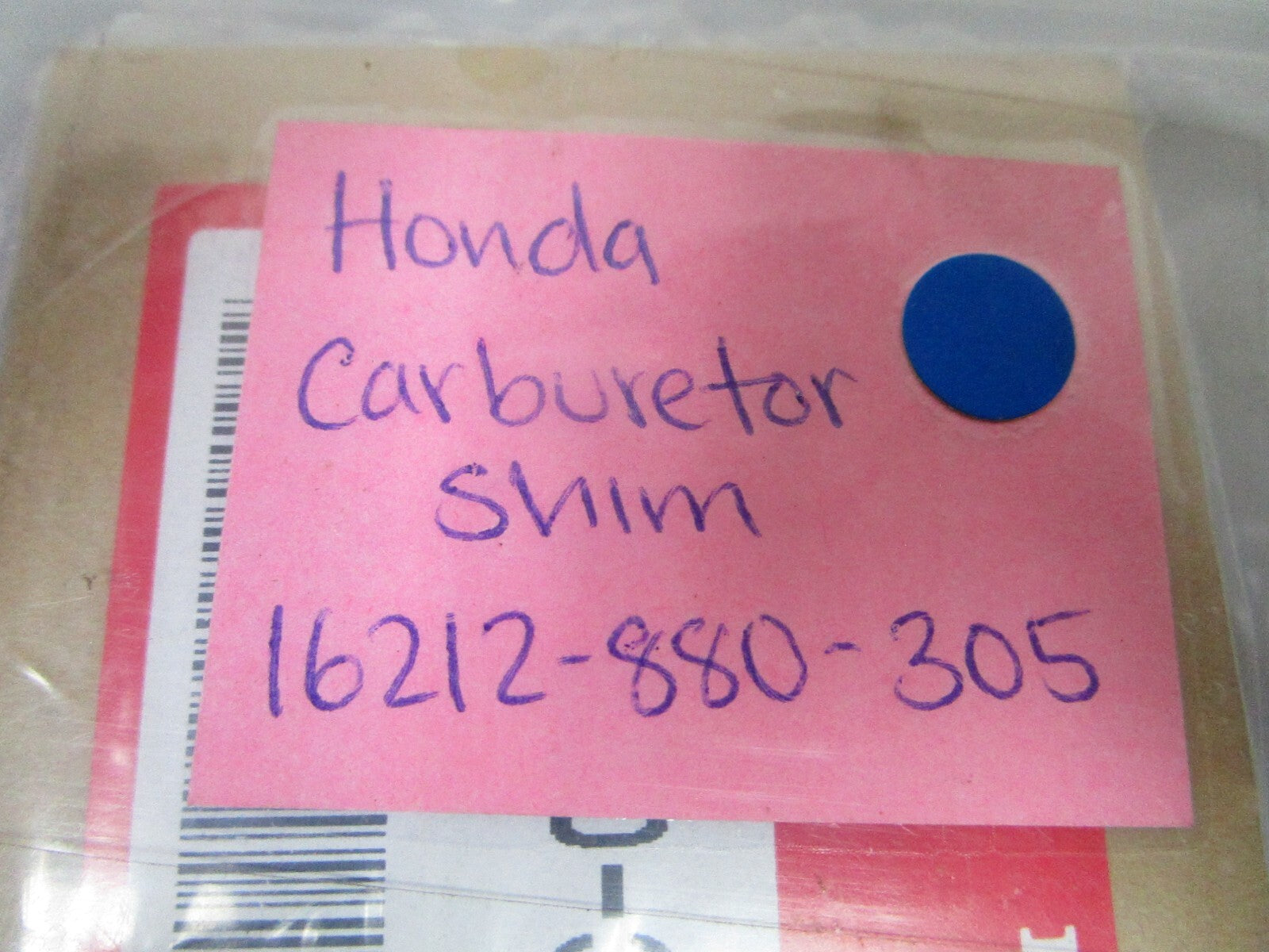 *NEW OEM* 0810 Honda Carburetor Shim 16212-880-305