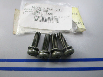 NEW OEM (LOT OF 4) 3004-490 Arctic Cat Screw w/ Washer 0810