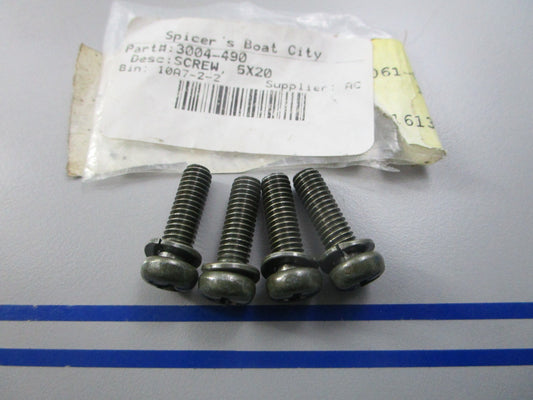 NEW OEM (LOT OF 4) 3004-490 Arctic Cat Screw w/ Washer 0810