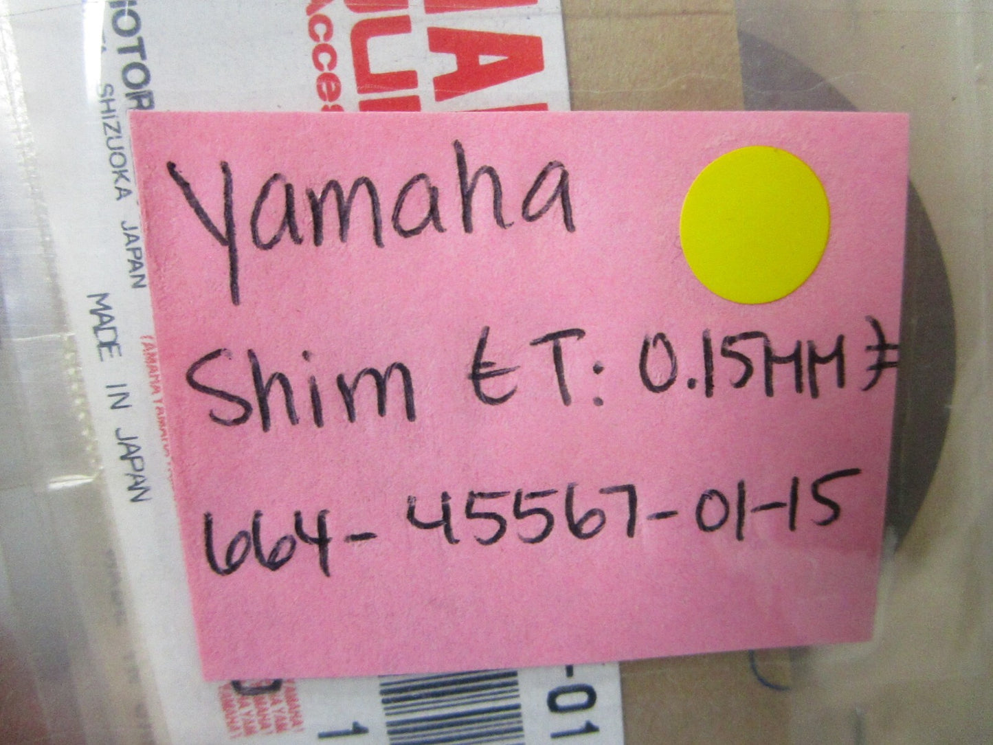 *NEW OEM* 0810 Yamaha Shim (T: 0.15MM) 664-45567-01-15