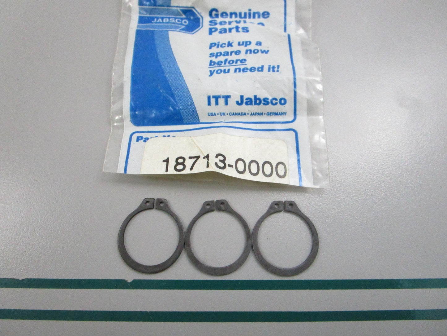 NEW 18713-0000 Jabsco 3 Retaining Ring Set 0810