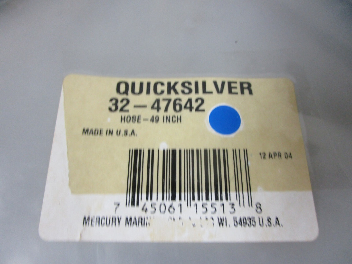 *NEW OEM* 0810 Mercury Quicksilver 49 Inch Hose 32-47642