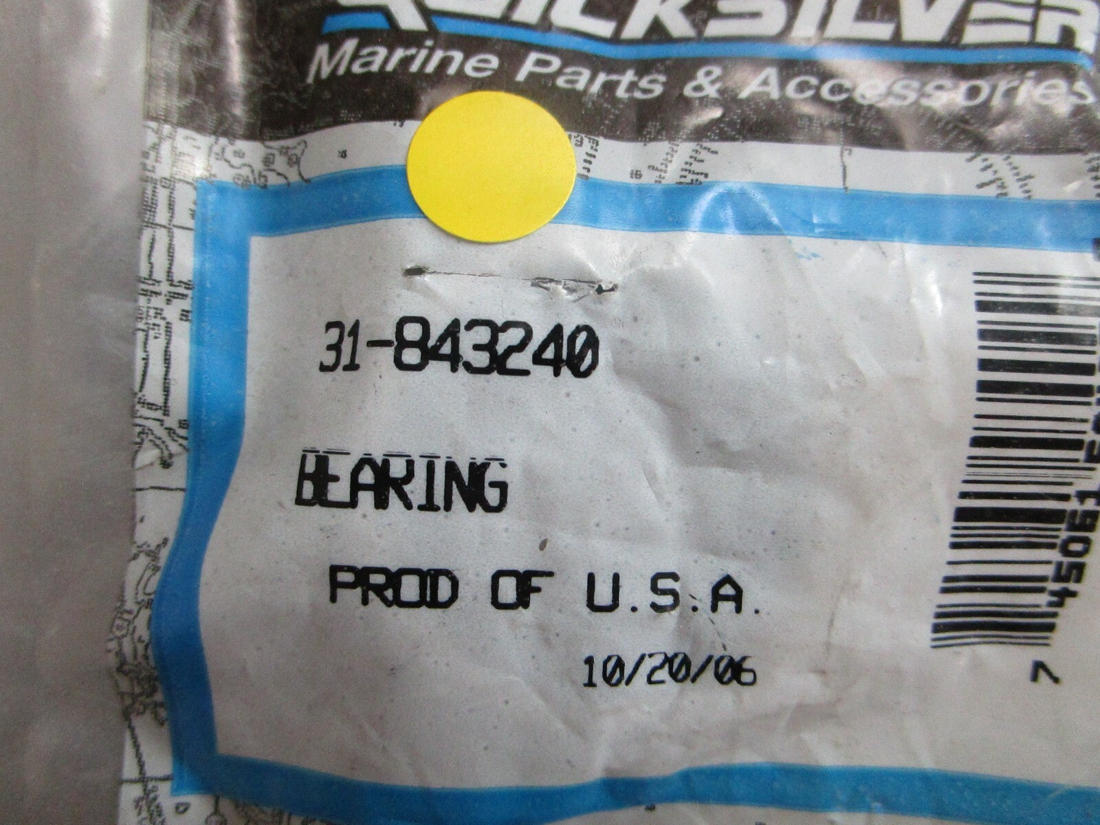 *NEW OEM* 0810 Mercury Quicksilver Bearing 31-843240