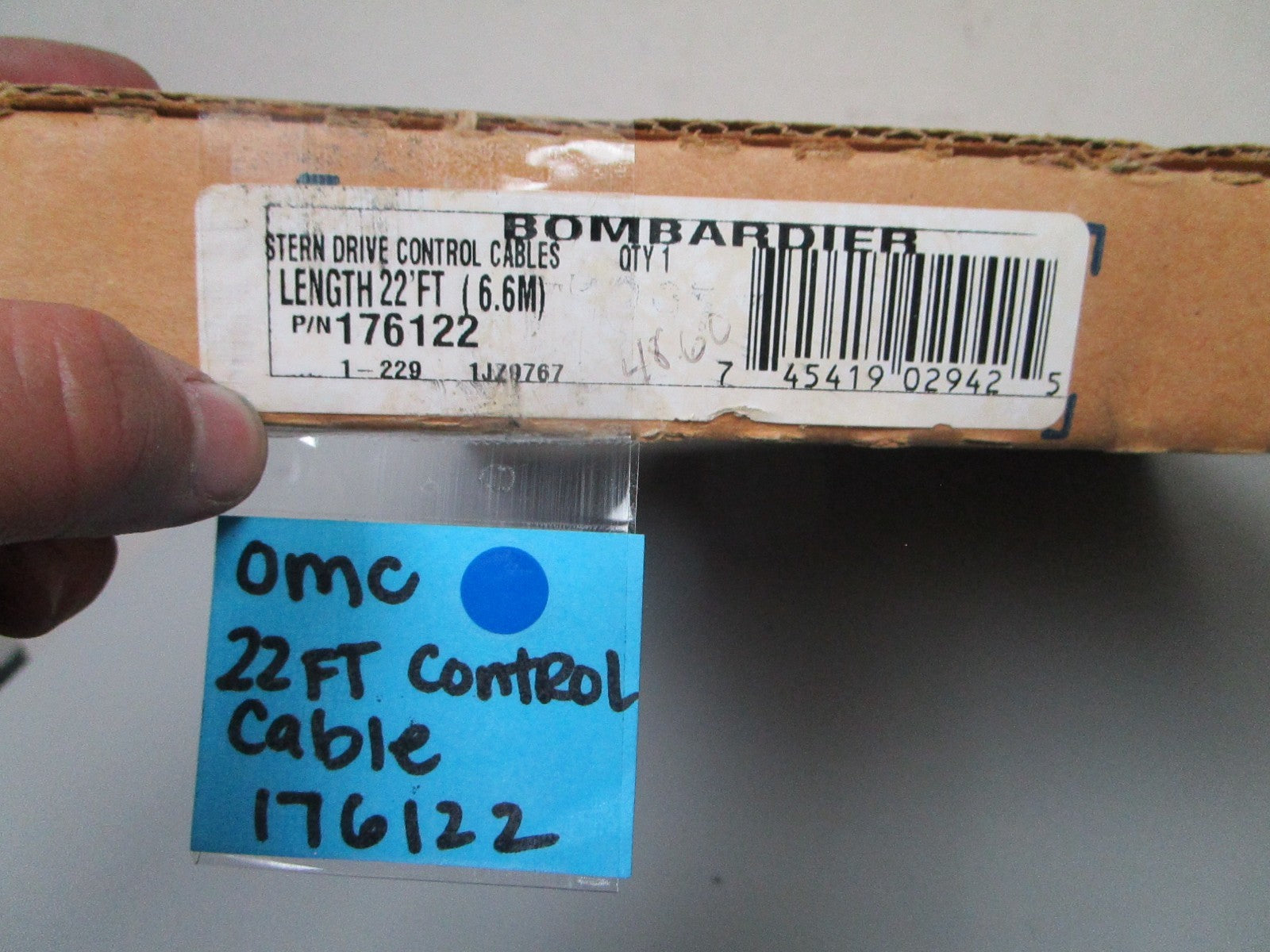 *NEW OEM* 0720 OMC Johnson Evinrude 22ft Control Cable 176122 0176122