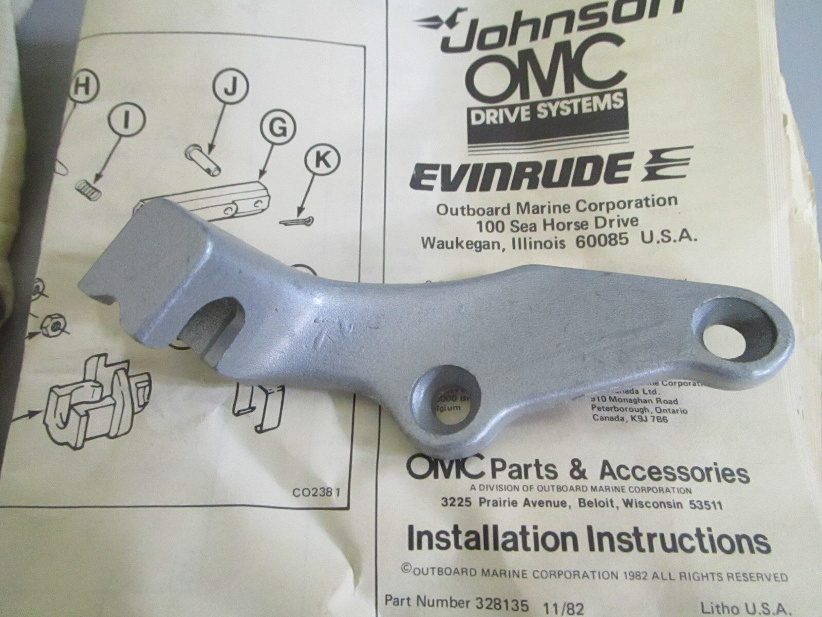 *NEW OEM* 0820 OMC Johnson Evinrude Remote Control Adaptor Kit 393053 0393053