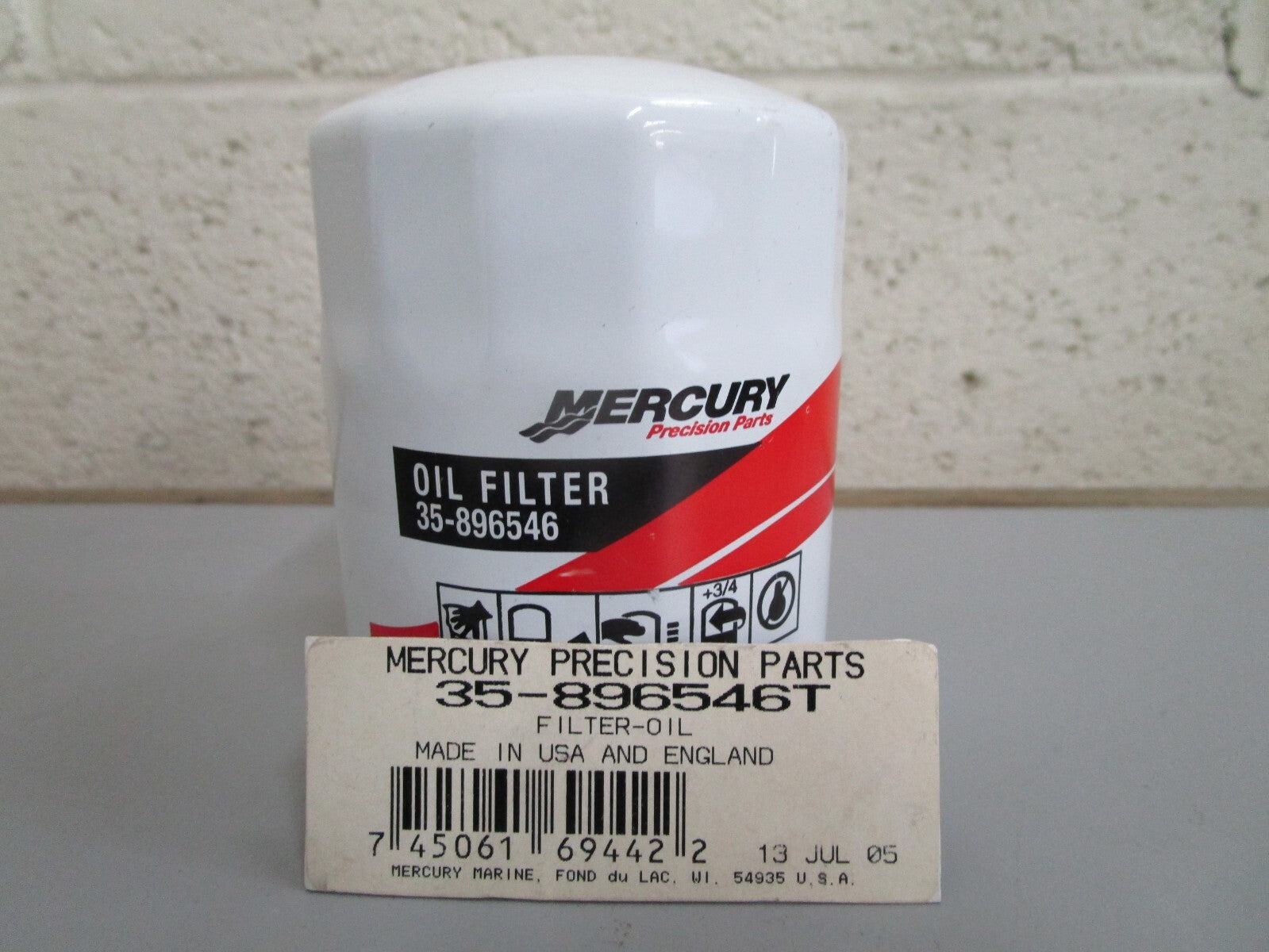 *NEW OEM* 0820 Mercury Quicksilver Oil Filter 35-896546T
