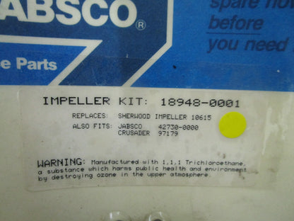 *NEW* 0810 Jabsco Impeller Kit 18948-0001 Replaces: Sherwood 10615