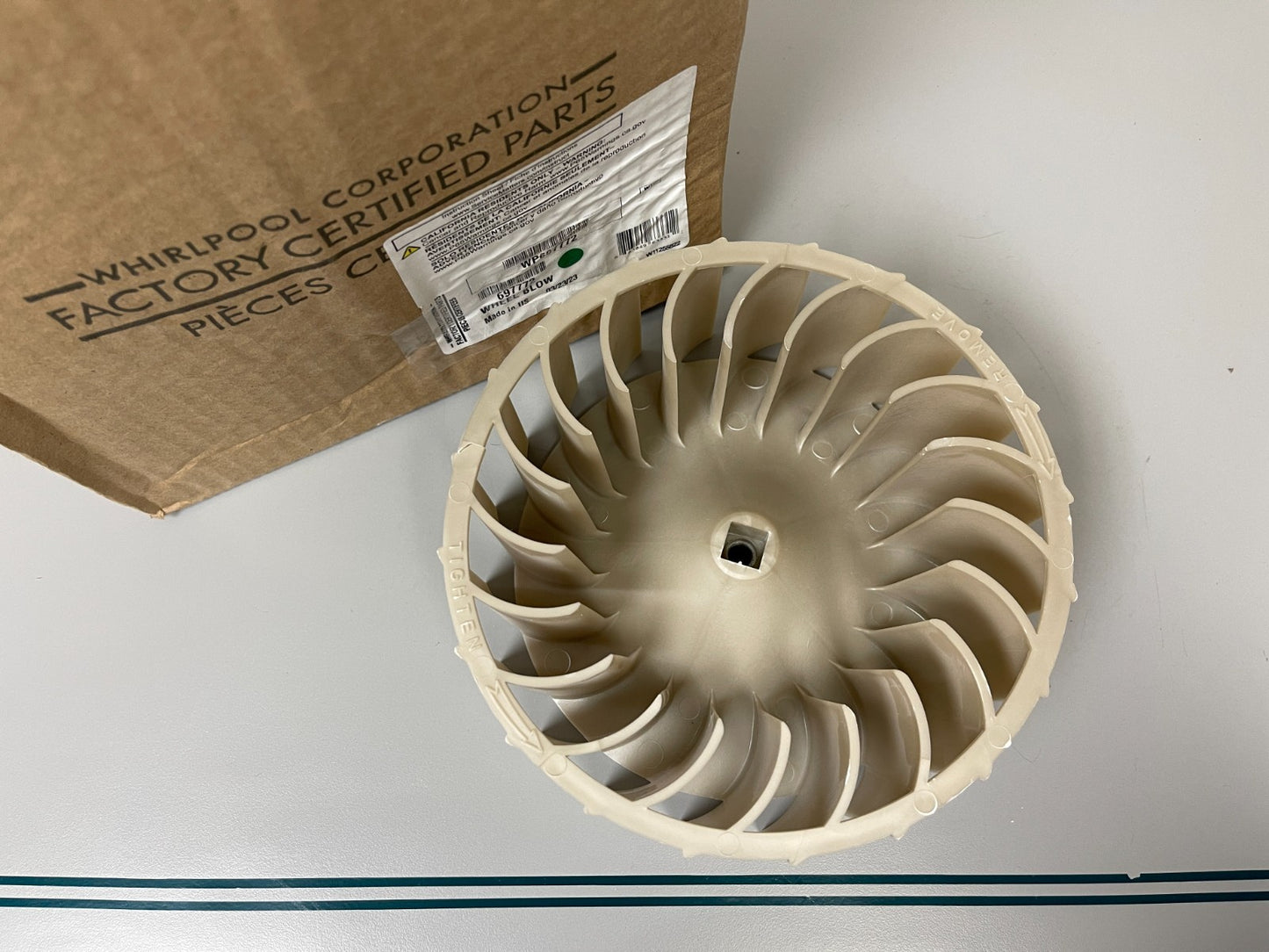 Whirlpool NEW OEM Dryer Blower Wheel WP697772 Maytag Kenmore KitchenAid 0720