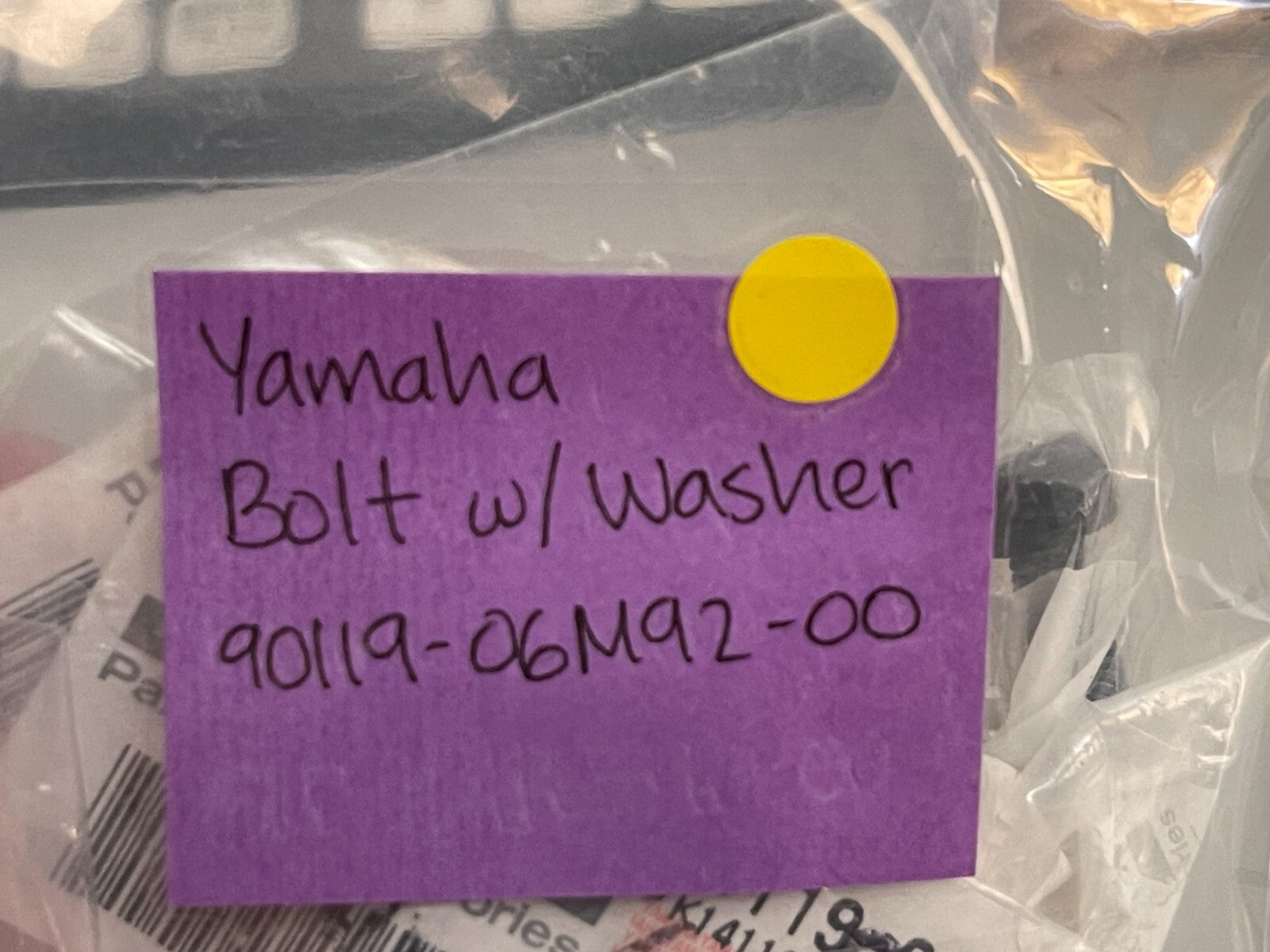 *NEW OEM* 0810 Yamaha Bolt w/ Washer 90119-06M92-00
