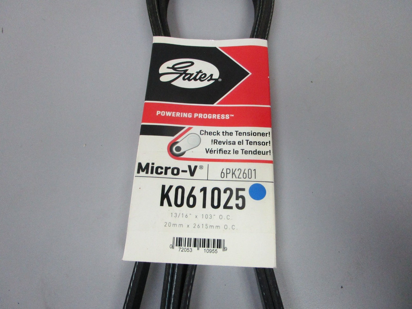 NEW K061025 Gates Micro-V 13/16" x 103" Serpentine Belt 0720