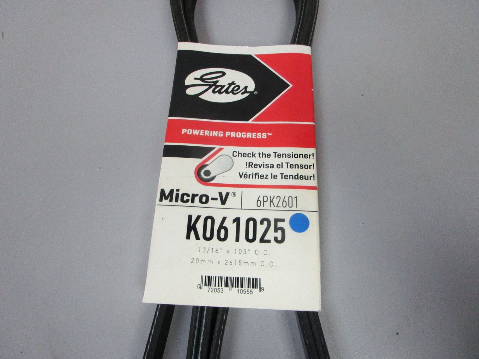 NEW K061025 Gates Micro-V 13/16" x 103" Serpentine Belt 0720