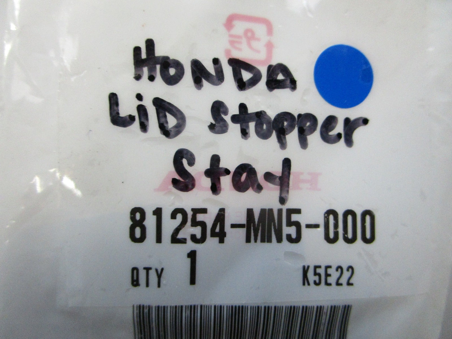 *NEW OEM* 0810 Honda Lid Stopper Stay 81254-MN5-000