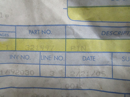 *NEW OEM* 0820 OMC Johnson Evinrude Pin 321997 0321997