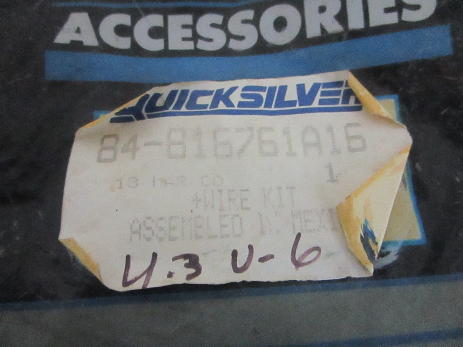 NEW OEM 84-816761A16 Mercury Quicksilver Wire Kit 0820