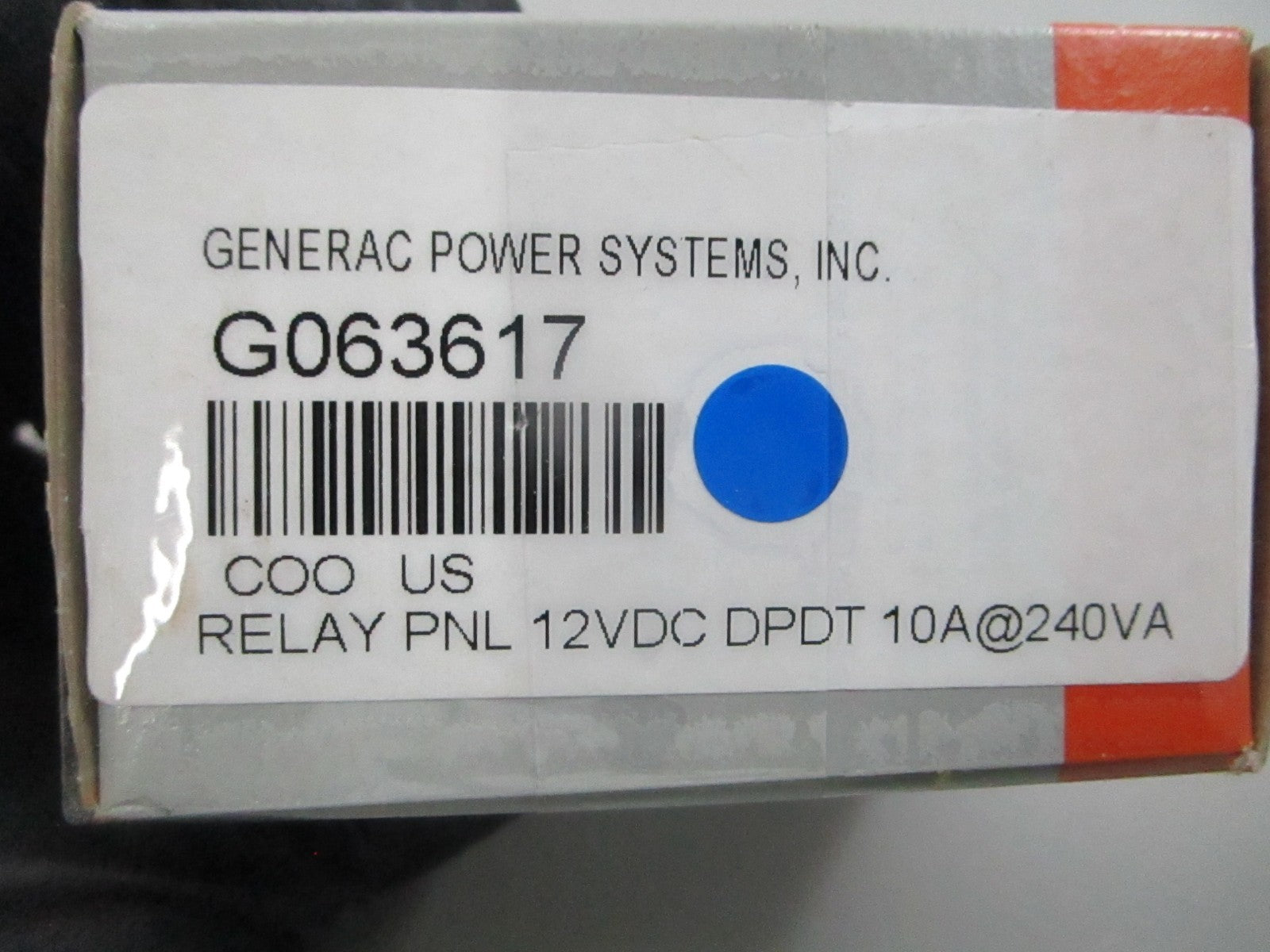 *NEW OEM* 0810 Generac Relay Panel 12VDC DPDT 10A 240VA G063617