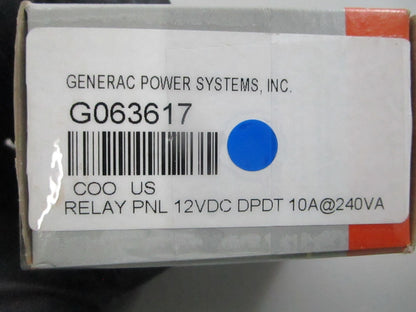 *NEW OEM* 0810 Generac Relay Panel 12VDC DPDT 10A 240VA G063617