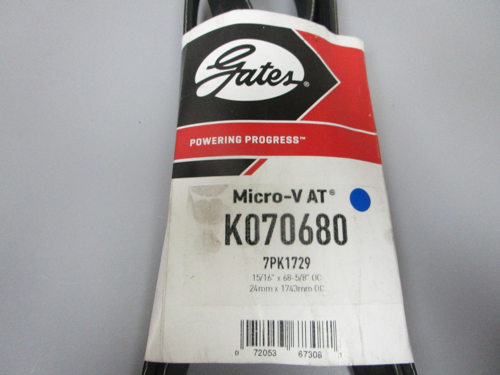 NEW K070680 Gates Micro-V 15/16" x 68 ⅝" Serpentine Belt 0720
