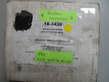 *NEW* 0810 Sierra Water Pump Repair Kit 18-3430 Replaces: 6J8-W0078-A1-00