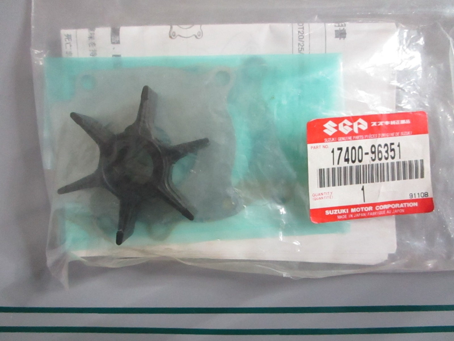 NEW OEM 17400-96351 Suzuki Water Pump Kit 0820