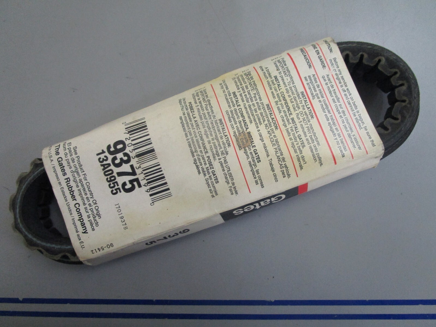 *NEW* 0720 Gates High Performance XL V-Belt 9375
