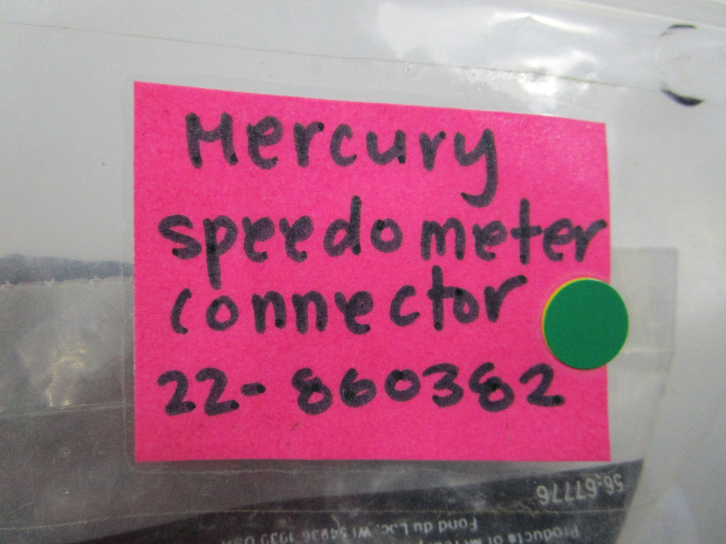 NEW OEM 22-860382 Mercury Quicksilver Speedometer Connector 0810