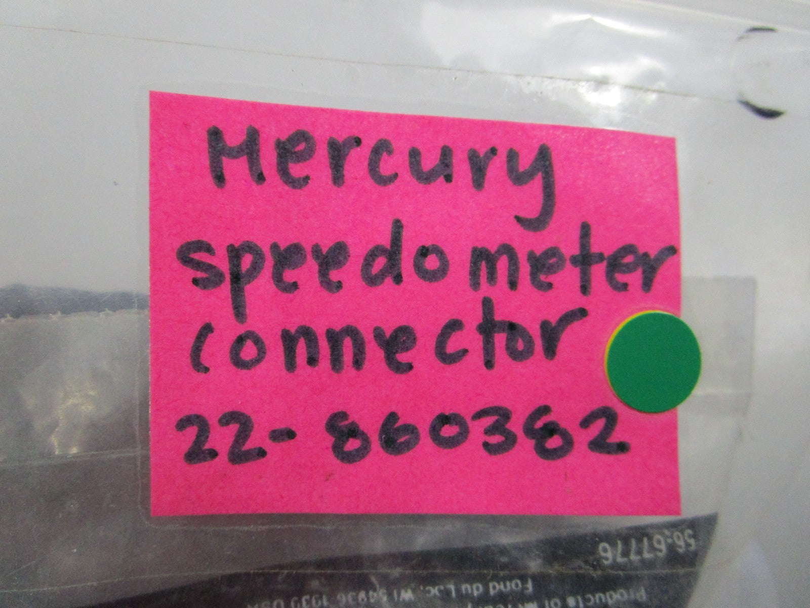 NEW OEM 22-860382 Mercury Quicksilver Speedometer Connector 0810