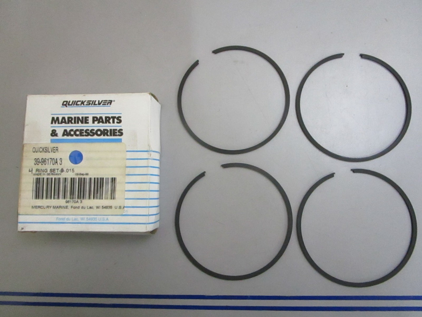*NEW OEM* 0820 Mercury Quicksilver 4 Ring Set 39-96170A3