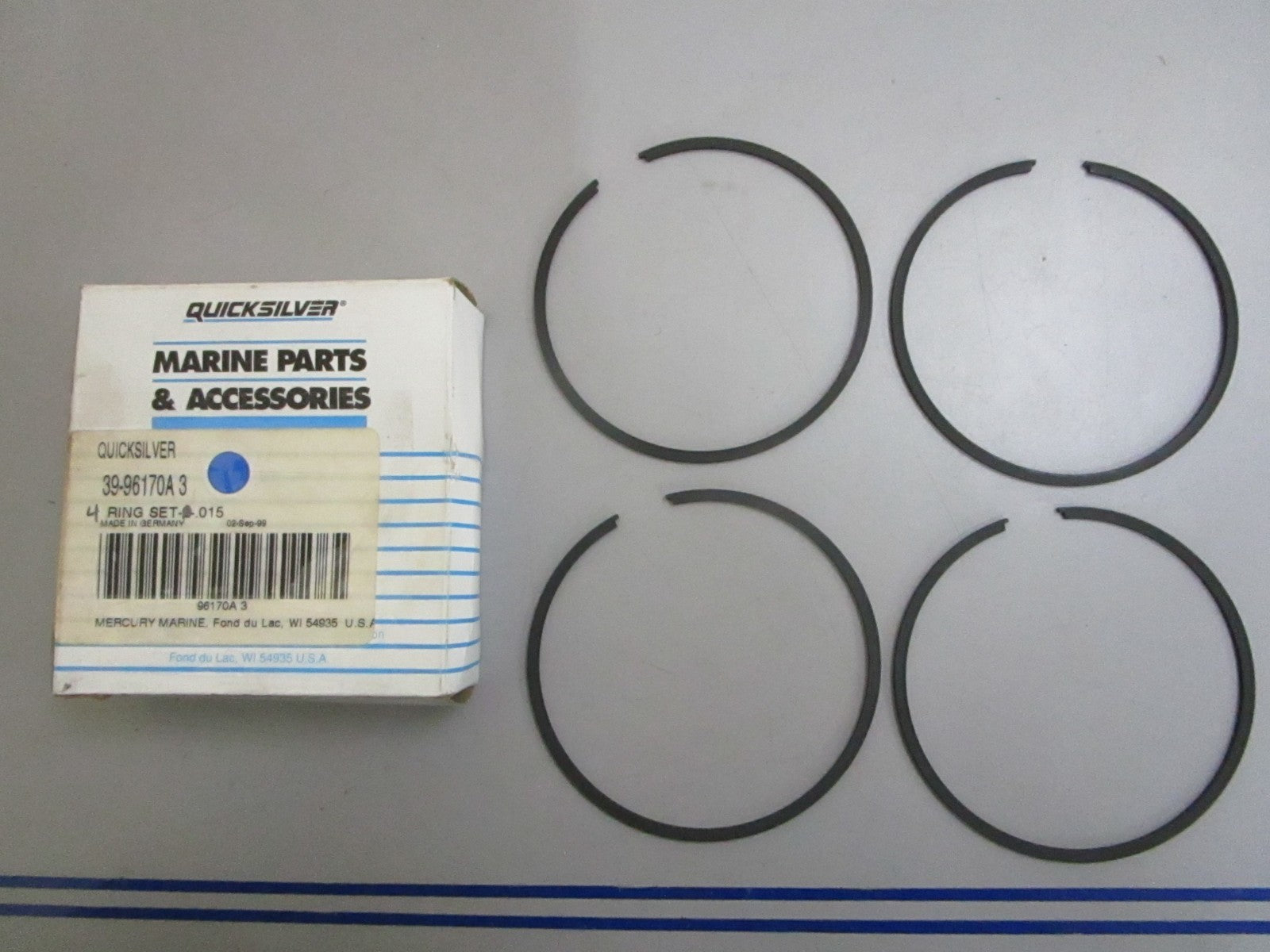 *NEW OEM* 0820 Mercury Quicksilver 4 Ring Set 39-96170A3