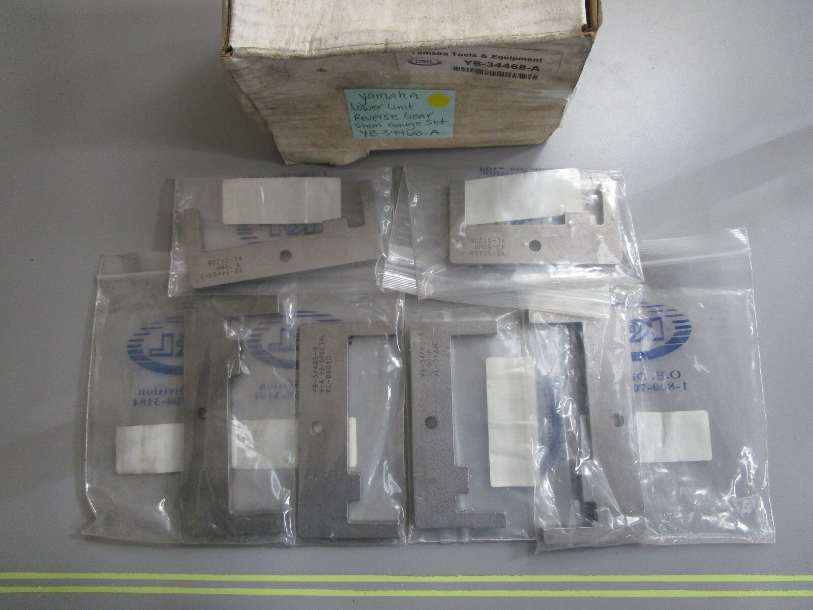 *NEW OEM* 0820 Yamaha Lower Unit Reverse Gear Shim Gauge Kit YB-34468-A
