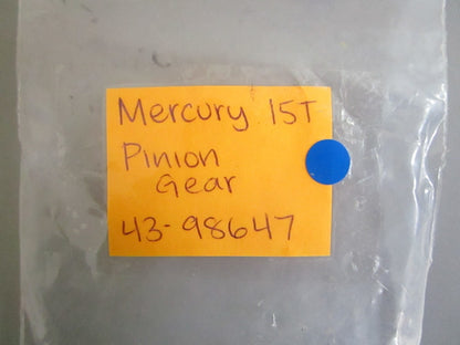 *NEW OEM* 0820 Mercury Quicksilver 15T Pinion Gear 43-98647
