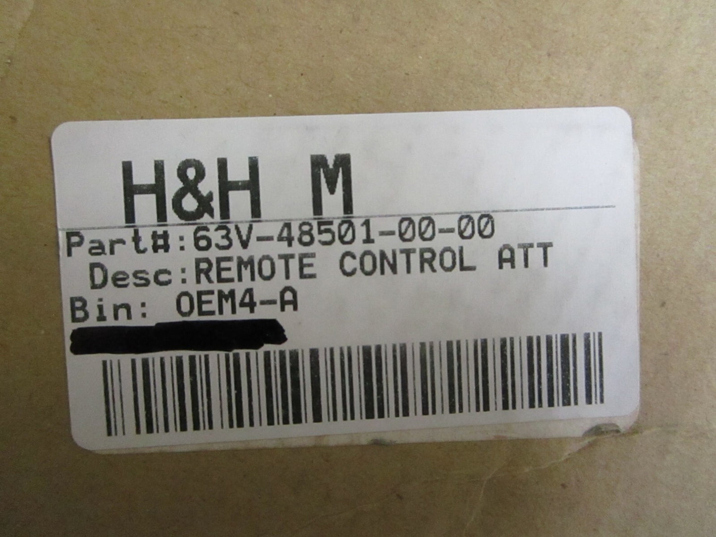 *NEW OEM* 0820 Yamaha Remote Control Attachment Kit 63V-48501-00-00