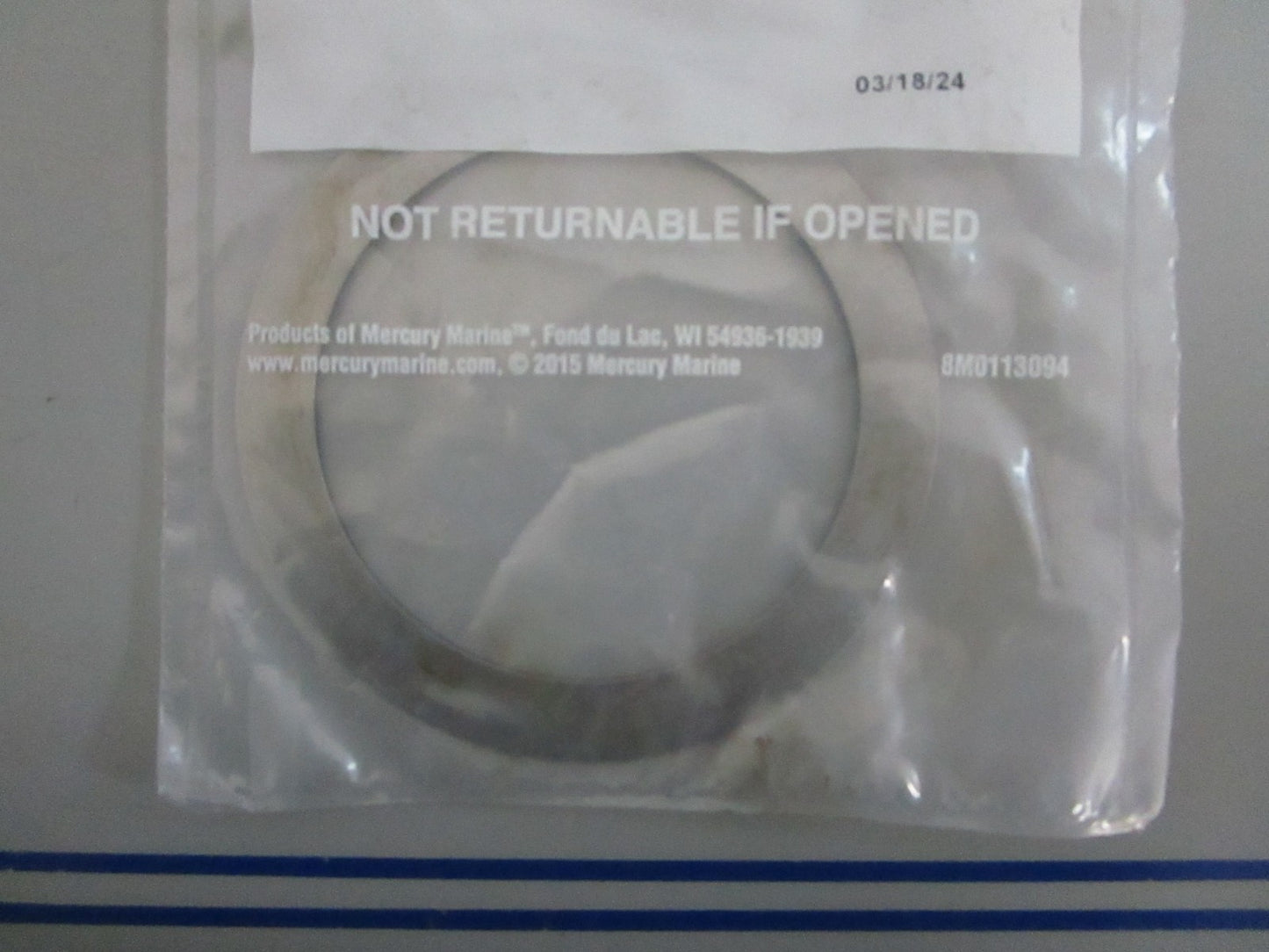 NEW OEM 23-864596067 Mercury Quicksilver Thrust Bearing Race 0820