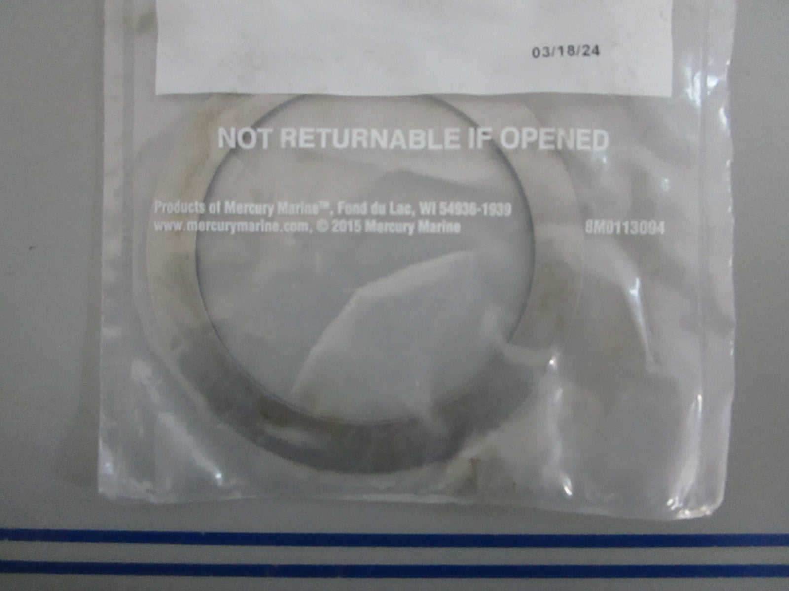 NEW OEM 23-864596067 Mercury Quicksilver Thrust Bearing Race 0820