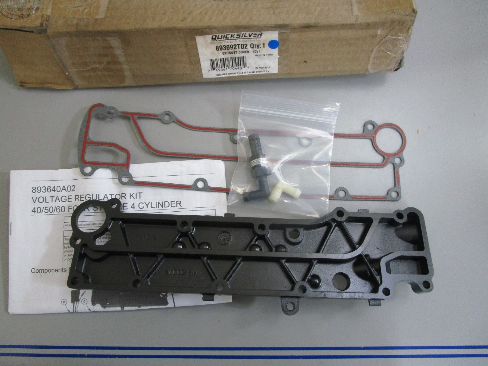 *NEW OEM* 0820 Mercury Quicksilver 4 Cyl. Exhaust Cover 893692T02 893692A02