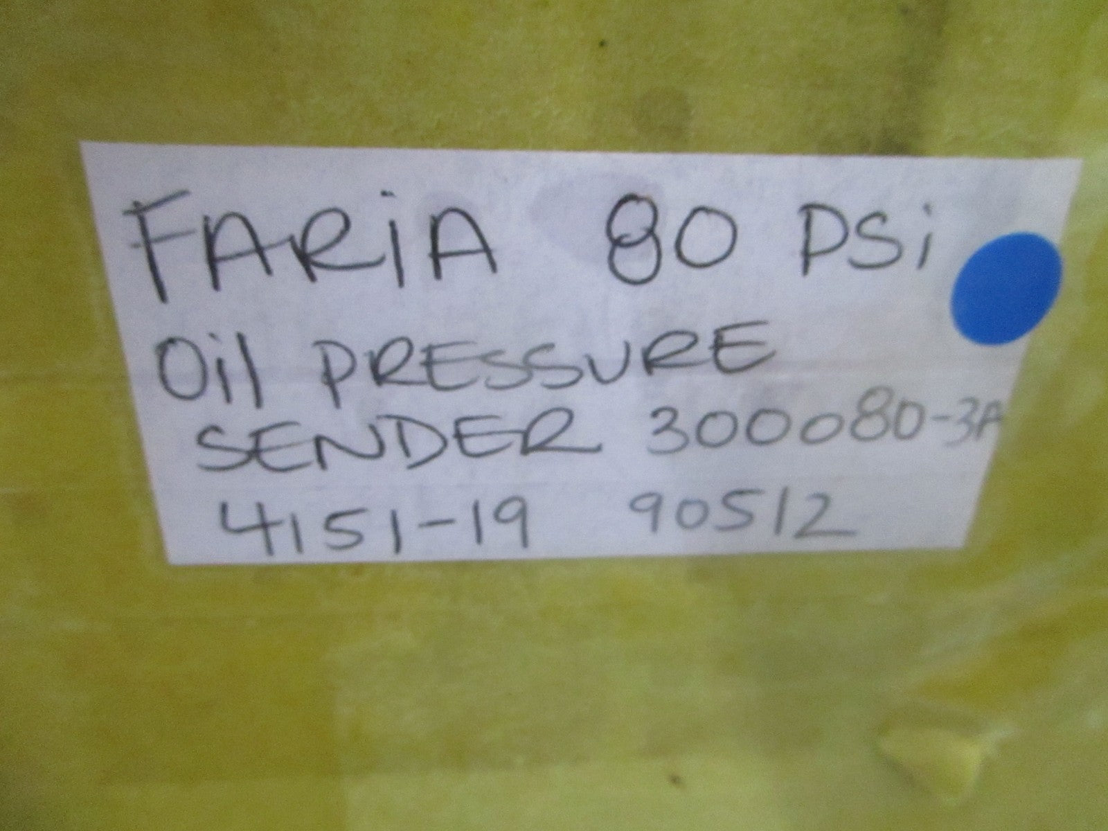 *NEW OEM* 0720 Faria 80 PSI Oil Pressure Sender 300080-3A 4151-19 90512
