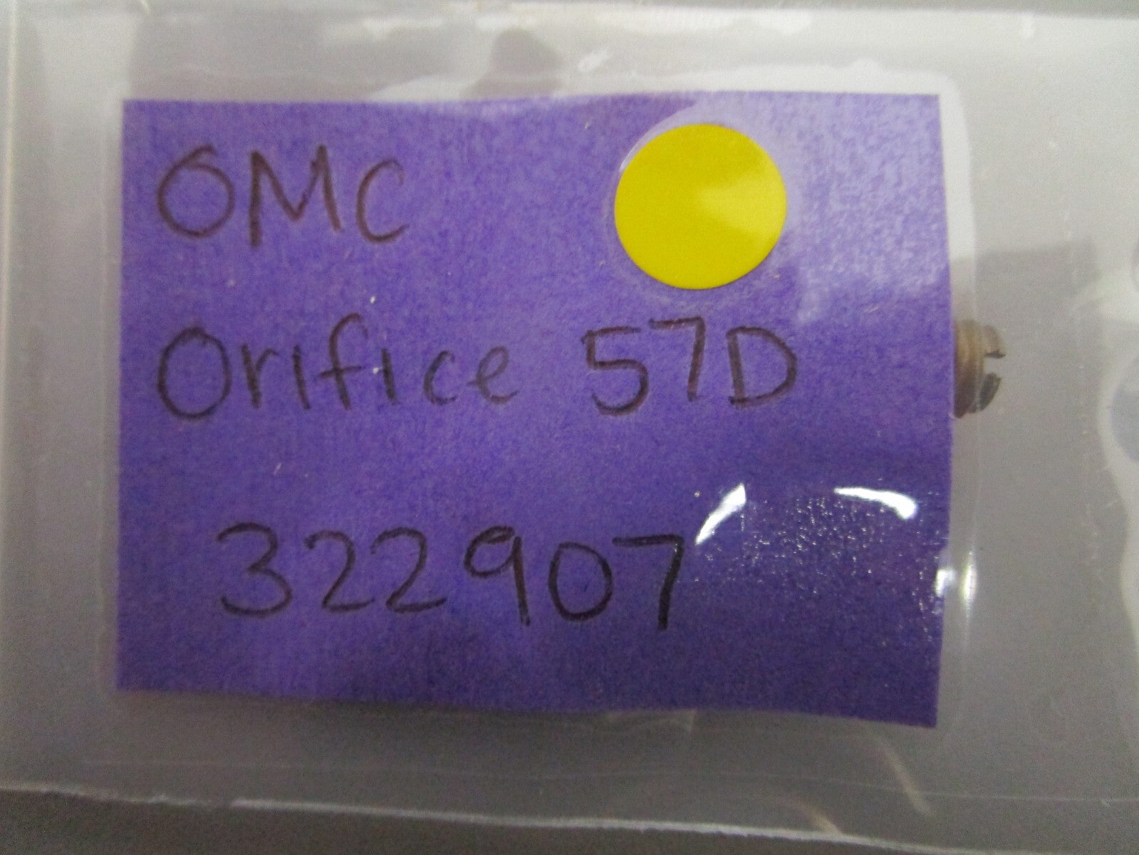 *NEW OEM* 0720 OMC Johnson Evinrude Orifice 57D 322907 0322907