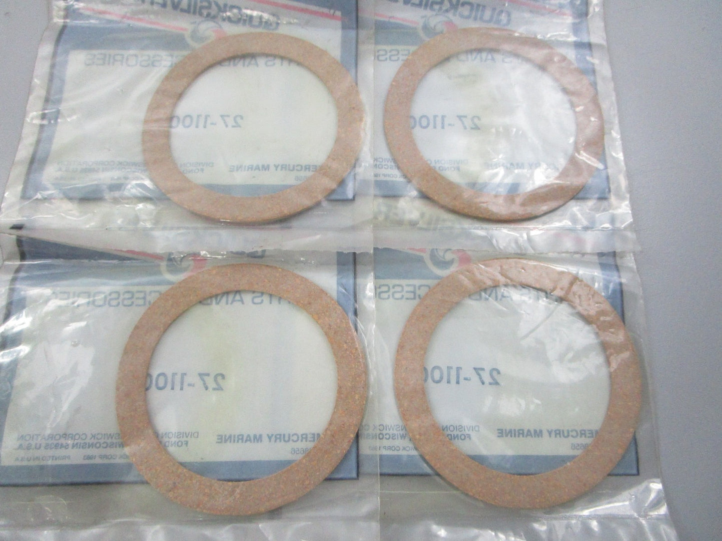 NEW OEM (LOT OF 4) 27-11009 Mercury Quicksilver Gasket 0810